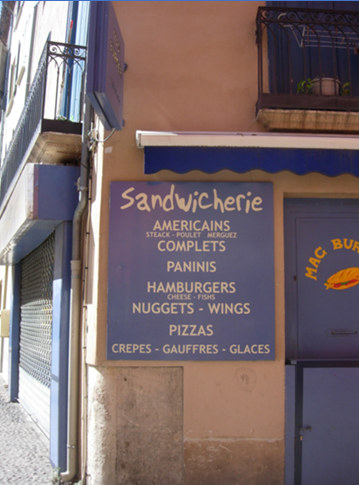 Figure: Sandwicherie sign